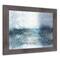 Galaxy Abstract Blues Wall Print in Western Gray Frame